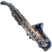 Bassin and Brown Saxophone Tie Bar - Silver