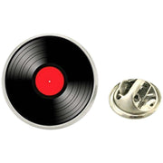 Bassin and Brown Vinyl Disc Lapel Pin - Black