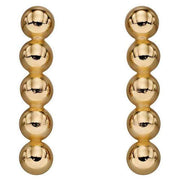 Beginnings Long Bead Stud Earrings - Yellow Gold