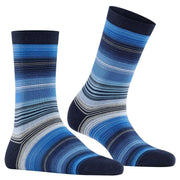 Burlington Stripe Socks - Marine Blue