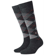 Burlington Whitby Knee High Socks - Anthracite/Light Grey