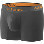 Comfyballs Cotton Long Boxer - Charcoal Grey/Flame Orange