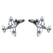 David Van Hagen Spitfire Cufflinks - Silver