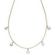 Elements Gold Keshi Pearl Charm Necklace - Gold