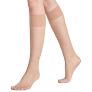 Falke Pure Matt 20 Denier Knee High Stockings - Cocoon Beige