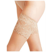 Falke Seidenglatt 15 Den Stay Up Transparent Floral Stockings - Powder Beige