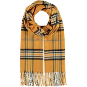Fraas Checked Scarf - Mustard Yellow