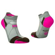 Hilly Marathon Fresh Min Socklets - Sage/Fluo Pink