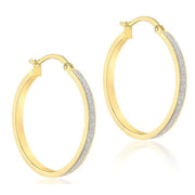 KJ Beckett Stardust Hoop Earrings - Yellow Gold/Silver