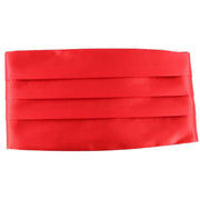 Knightsbridge Neckwear Bow Tie and Cummerbund Set - Red