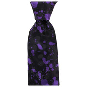 Knightsbridge Neckwear Paint Splash Tie - Black/Purple