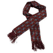 Knightsbridge Neckwear Paisley Aviator Silk Scarf - Burgundy