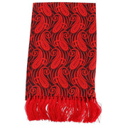 Knightsbridge Neckwear Paisley Aviator Silk Scarf - Red