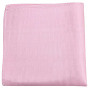 Knightsbridge Neckwear Ribbed Silk Pocket Square - Soft Pink