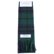 Locharron of Scotland Bowhill Keith Modern Lambswool Scarf - Green/Navy