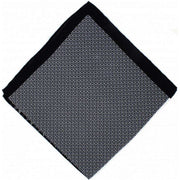 Michelsons of London 4 Pattern Silk Pocket Square - Black