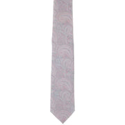 Michelsons of London Elegant Paisley Tie and Pocket Square Set - Pink