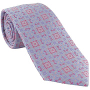 Michelsons of London Linking Medallion Silk Tie - Pink