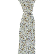 Michelsons of London Micro Floral Silk Tie - Brown