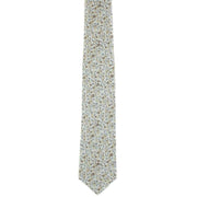 Michelsons of London Micro Floral Silk Tie - Brown