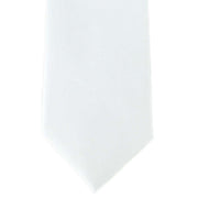 Michelsons of London Plain Polyester Pocket Square and Tie Set - White