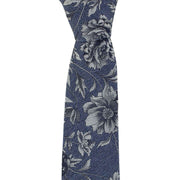 Michelsons of London Shaded Floral Silk Tie - Blue