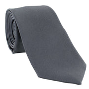 Michelsons of London Slim Satin Polyester Pocket Square and Tie Set - Grey