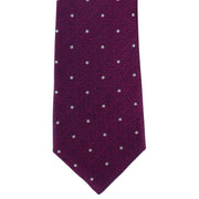 Michelsons of London Speckled Texture Spot Silk Tie - Magenta Pink