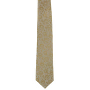 Michelsons of London Subtle Floral Silk Tie and Pocket Square Set - Taupe