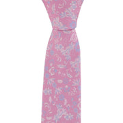Michelsons of London Textured Floral Silk Tie - Pink