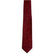 Michelsons of London Tonal Paisley Polyester Tie - Dark Red