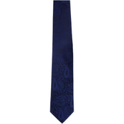 Michelsons of London Tonal Paisley Polyester Tie - Navy