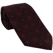 Michelsons of London Traditional Medallion Tie and Pocket Square Set - Red