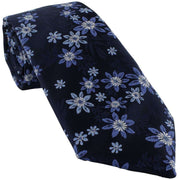 Michelsons of London Vibrant Floral Tie and Pocket Square Set - Blue