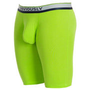 Obviously PrimeMan AnatoMAX Boxer Brief 9inch Leg - Lime Green