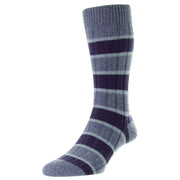Pantherella Stalbridge Cashmere Socks - Denim Chine