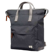 Roka Bantry B Small Sustainable Canvas Backpack - Carbon Grey