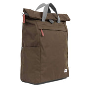 Roka Finchley A Large Sustainable Canvas Backpack - Moss Brown