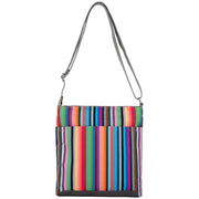 Roka Kennington B Medium Sustainable Canvas Striped Cross Body Bag - Multi-colour