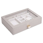 Stackers Classic Charm Glass Lid Drawer - Taupe Beige