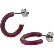 Ti2 Titanium 12mm Hoop Earrings - Coffee Brown