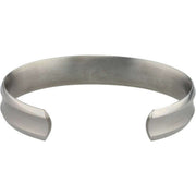 Ti2 Titanium 12mm Wide Concave Bangle - Matte Silver