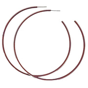 Ti2 Titanium Extra Large Hoop Earrings - Brown