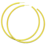 Ti2 Titanium Extra Large Round Hoop Earrings - Yellow