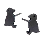 Ti2 Titanium Puffin 9mm Stud Earrings - Black