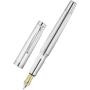 Waldmann Pens Manager 18ct Gold Nib Fountain Pen - All Silver