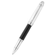 Waldmann Pens Precieux Pinstripe Roller Ball Pen - Black/Silver